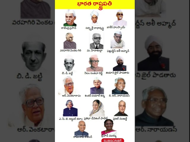 All President Of India Name In Telugu//భారత రాష్ట్రపతి పేర్లన్నీ#Short