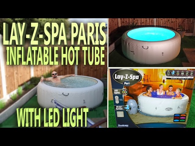Lazy Spa Paris - Unboxing Inflatable Hot Tub with LED Light