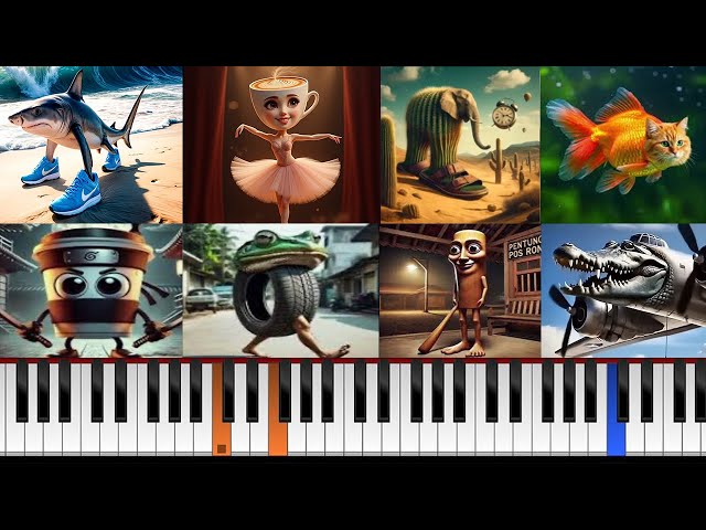 Top 8 Viral Italian Brainrot Meme Songs – Piano Tutorial