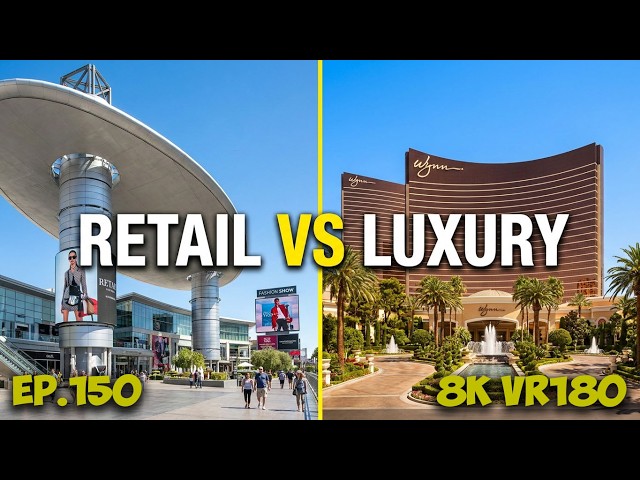 Ep.150 Fashion Show Mall to Wynn Las Vegas Walk: Exploring the Surreal Lake of Dreams 8K VR180 3