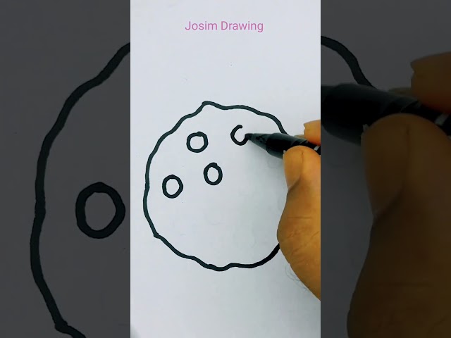 Cookie 🍪 drawing and painting #shorts #cartoon #color #cookie