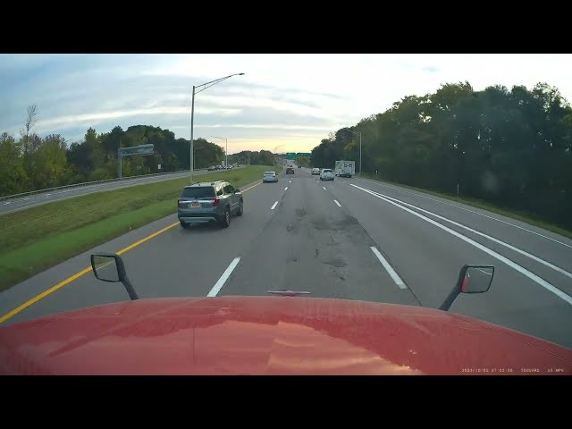 one person takes rush hour traffic litterally