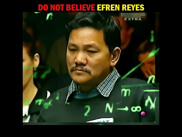 DO NOT Believe Efren Reyes when he says He is Lucky