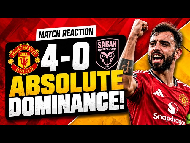 MANCHESTER UNITED DESTROY SABAH FC!  4- 0 🔥UEFA Champions League Match Reaction!