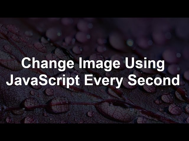 Change Image after every second using HTML, CSS and JavaScript