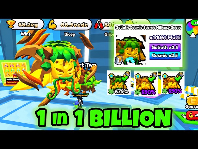 i got SO MANY 1 in 1 billion SECRET MILLITARY in arm Wrestle Simulator