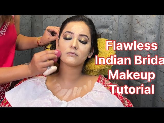 Flawless Indian Bridal Makeup Full Tutorial // How to Do dewy Bridal Make-up?  #makeoverbyanita002