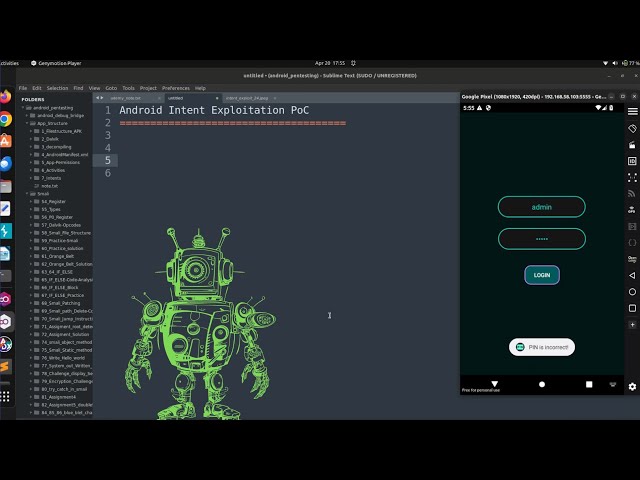 Android Intent Exploitation PoC 🔥