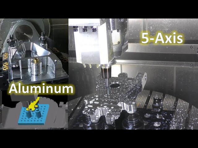 Incredible CNC 5 Axis Machines Cutting Aluminum Aerospace Component - Aluminum processing