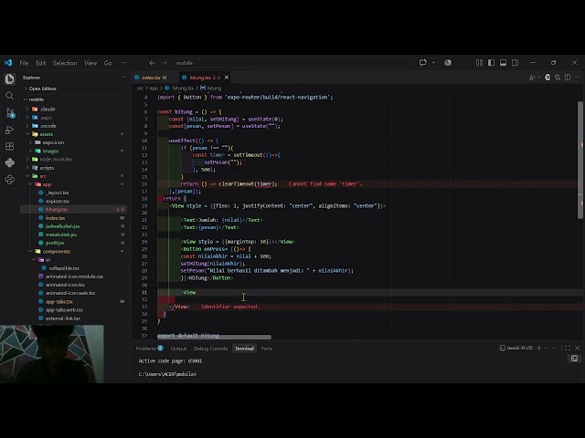 Mengimplementasikan UseState dan useEffect pada react-native dengan expo