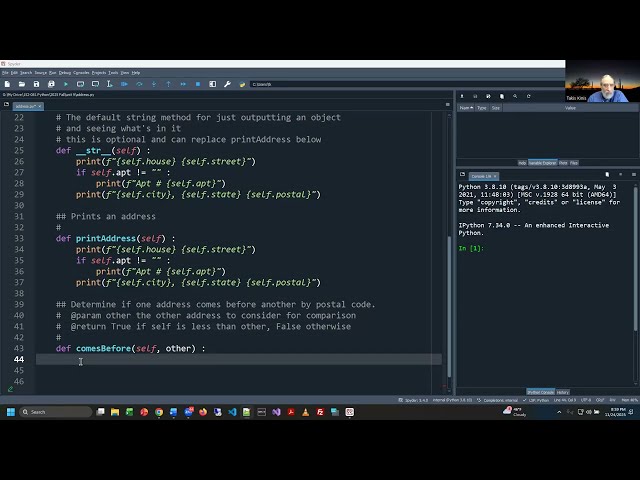 Python - Unit 9 Exercises - Objects and Classes  - Fall 2025