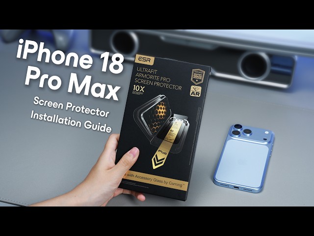 How to Install the ESR UltraFit Armorite® Screen Protector for iPhone 18 Pro / Pro Max