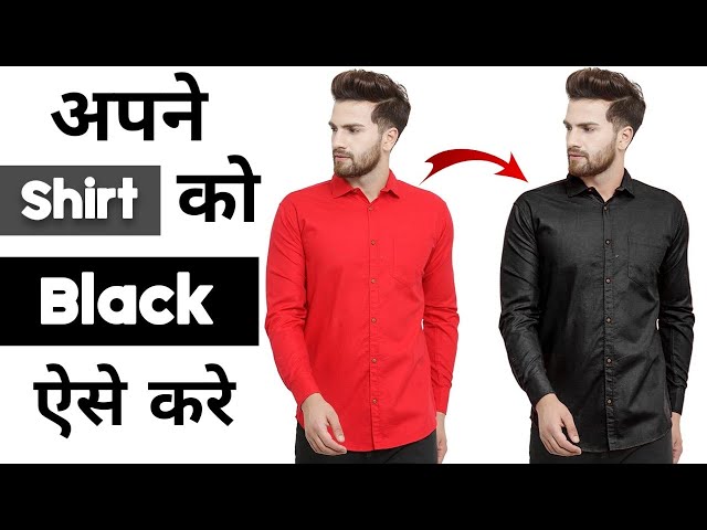 How To Change Shirt/Tshirt Color In 1 Click - Red to black edit in picsart in hindi steps by step