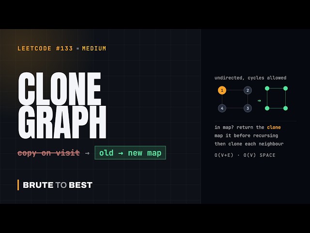 LeetCode #133: Clone Graph — Map Old Nodes to New Ones