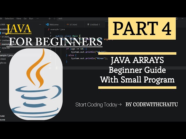 Java Arrays Explained for Beginners | Java Tutorial #4