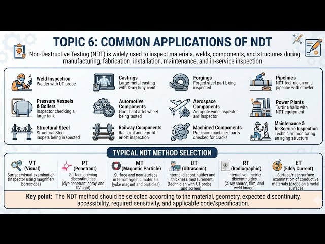 NDT COMPLETE BASICS|Non-Destructive Testing Explained|Methods, Applications, Advantages Limitations