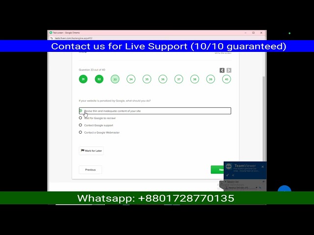 Fiverr Seo Skill Assessment Test Answers 2024 | Contact us for Live Support