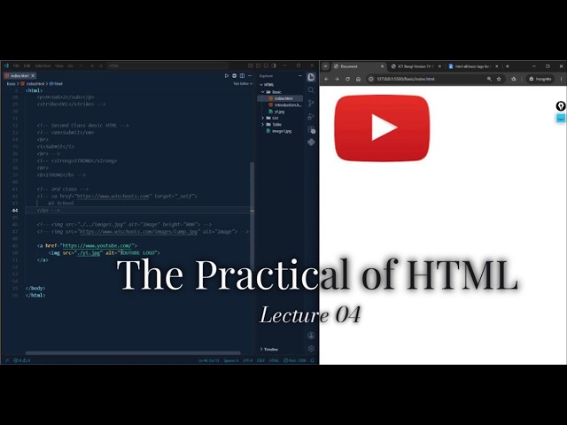 HTML Tags Practical Lecture 04 | Learn HTML by Building Real Examples | HTML For HSC Students