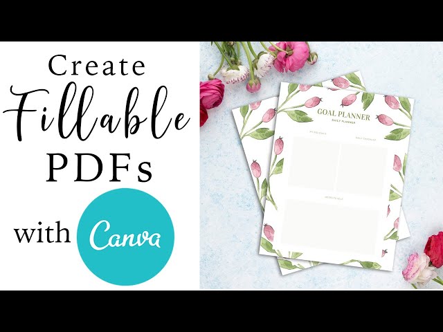How To Create a Fillable PDF in Canva - Canva Tutorial