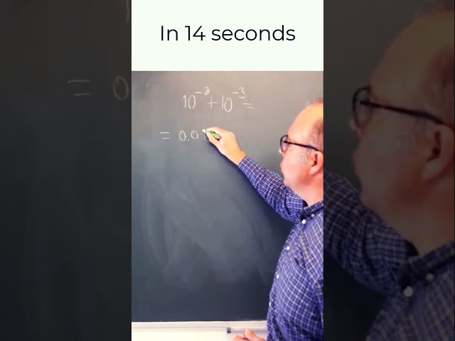 ✅ SUM of POWERS of 10 with NEGATIVE EXPONENTS 🏃 #powers #exponents #maths #shorts