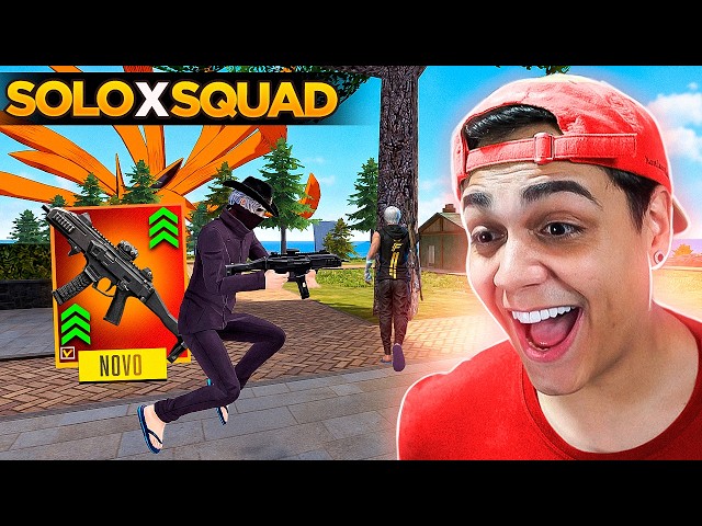 I TESTED THE MOST POWERFUL NEW WEAPON IN FREE FIRE IN A SOLO VS SQUAD RUSH!!