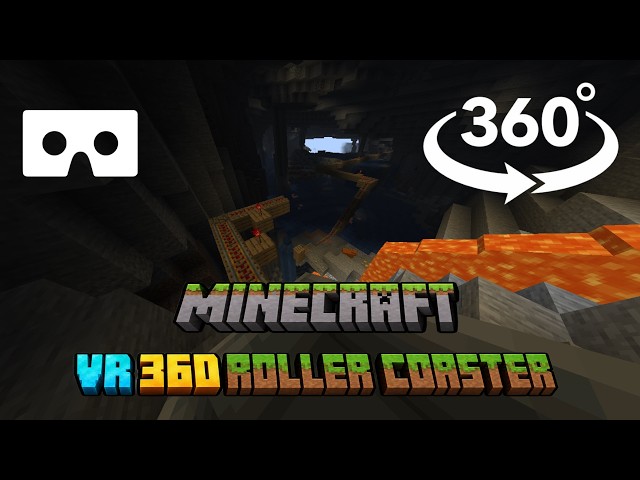 360° VR Minecraft Lush Caves Roller Coaster