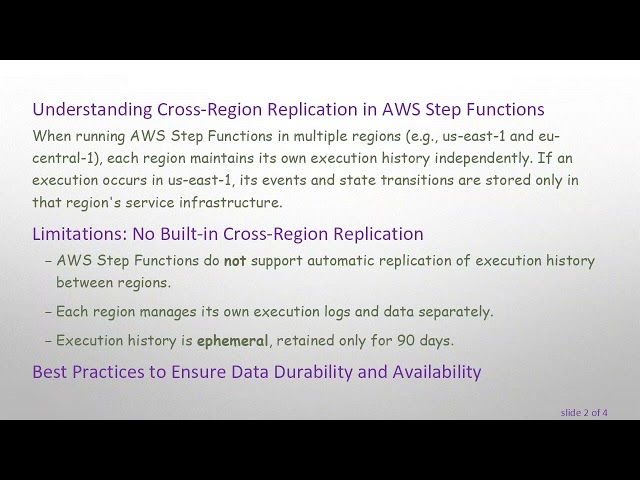 Replicating AWS Step Functions Execution History Across Regions