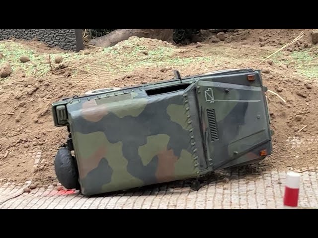 Bundeswehr radio control BW Wolf crash 1/16 scratch build #bundeswehr