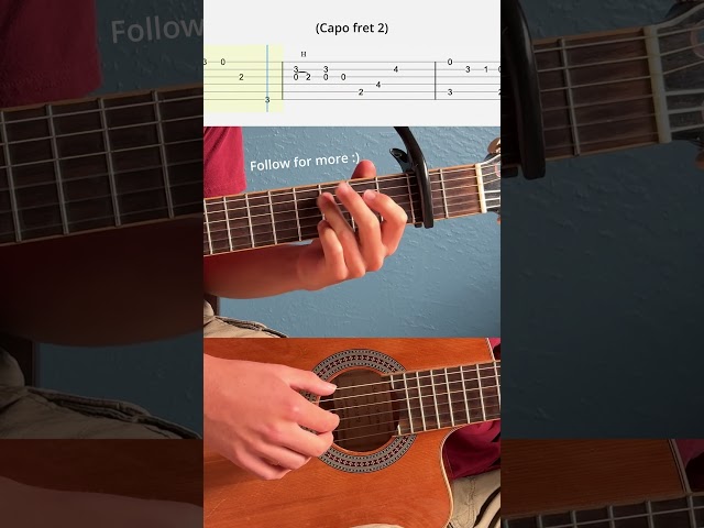 EASY version of “Shape of My Heart” #guitarlesson #shorts