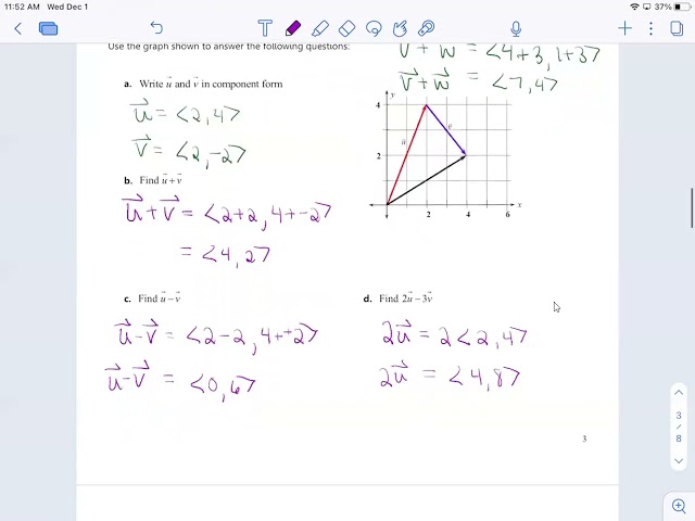 Operations with Vectors