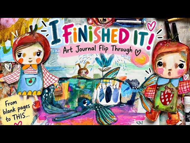🎨 My Completed Art Journal | Full Flip ThroughIt’s finally finished! ❤️