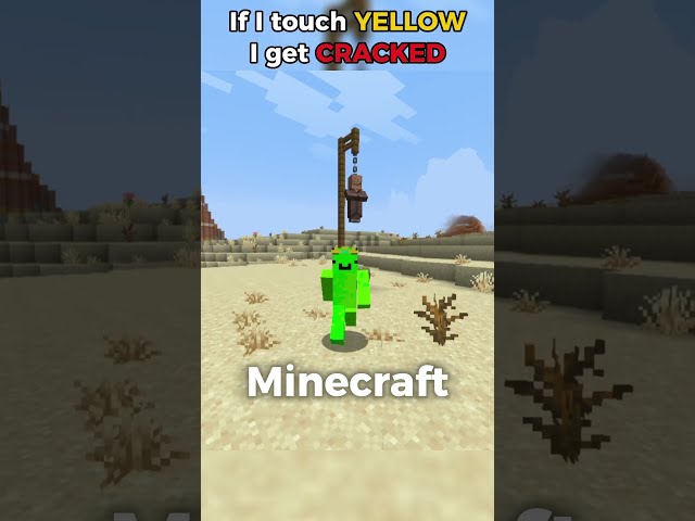 Minecraft but I get CRACKED if I touch yellow 😭