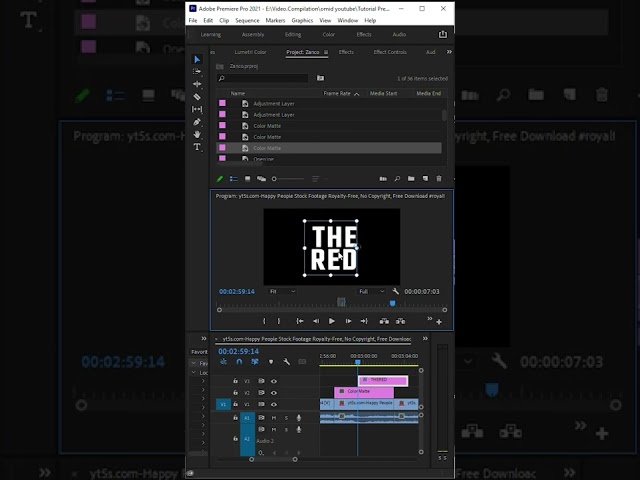 Premiere pro tutorial   How to show a video in a text #Shorts #trending #premiere