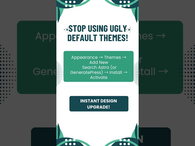 Stop using ugly default themes!