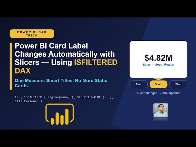 Make Power BI Cards Update Their Labels Instantly with Slicers - ISFILTERED DAX Guide