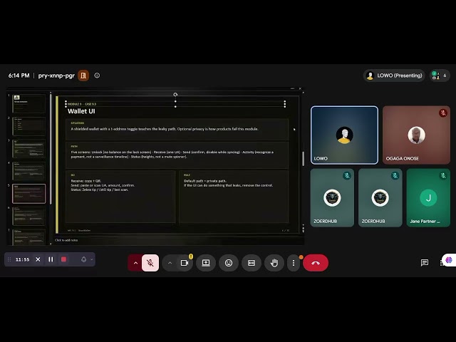 Zcash Privacy Developers Residency Module 9 - Full Stack Development 