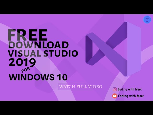 How to download and install Visual Studio 2019 in Windows 10 computer