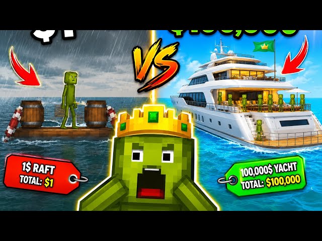 $1 vs 100,000 Yacht  in Melon sandbox 😨