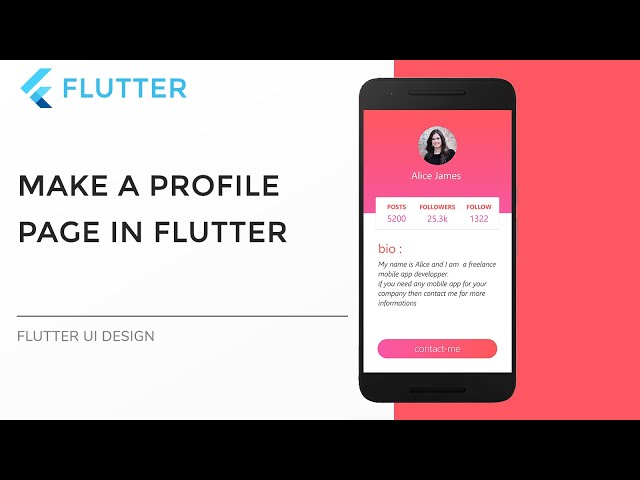 Flutter Speed Code: Profile Page App