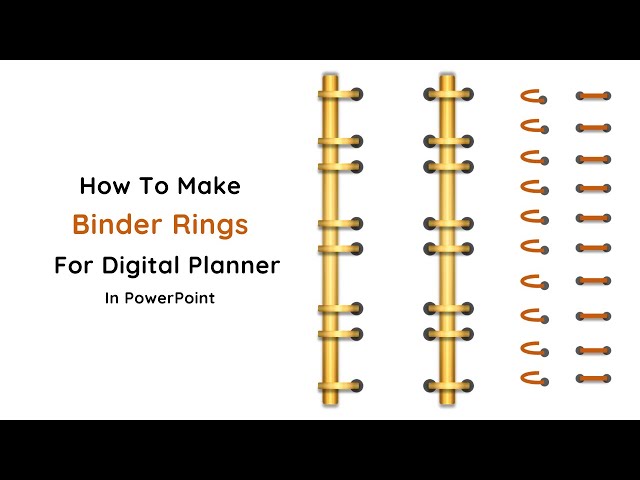 How to make binder rings for digital planner in PowerPoint