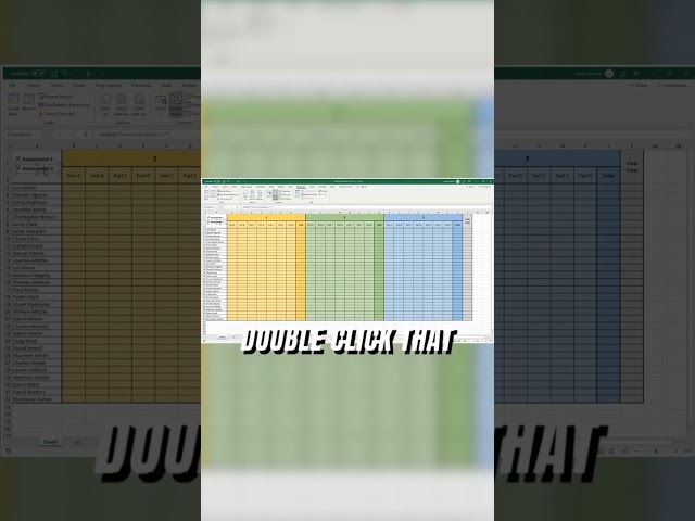 How to automate Excel columns with one click #excel #tutorial #shorts