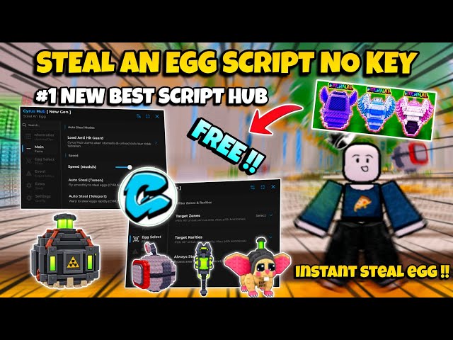 New Steal An Egg Script No Key - Auto Farm, Instant Steal, Auto Drone, Tp Steal, Prediction & More!🔥