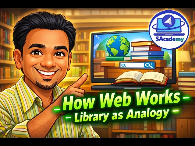 Website Building, Hosting & Domain Explained Using a Library Analogy(example)