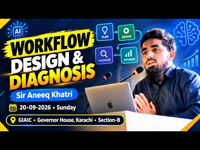 Workflow Design & Diagnosis | Build, Analyze & Optimize AI Workflows | Sir Aneeq Khatri | GIAIC