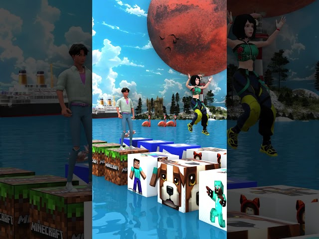 Rumi and Jinu Roblox and Minecraft battle learning tower pisa #rumi #animation #shorts #roblox