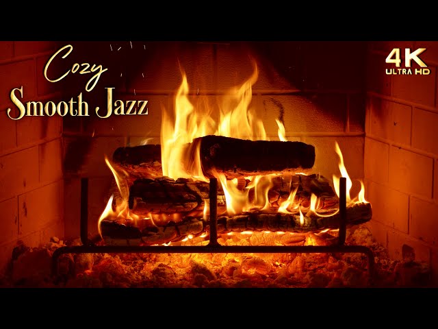 🔥 Cozy Smooth Jazz Music Fireplace ⏐ No Mid Roll Ads