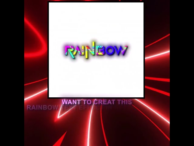 "Rainbow Text" | After Effects Tutorial || #tutorial #short