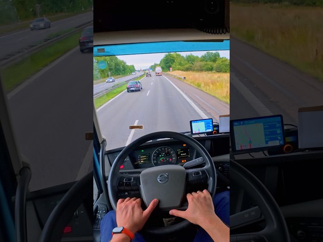 Beautiful European landscapes view from a truck good job for a tramp Romance and the Tank Trailer