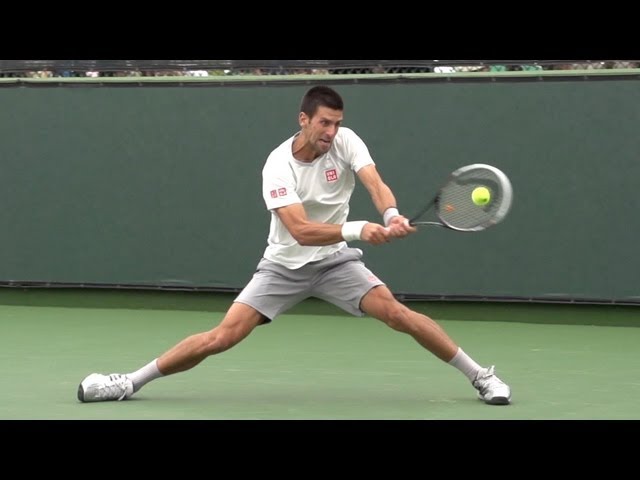 Novak Djokovic Backhand in Super Slow Motion - BNP Paribas Open 2013