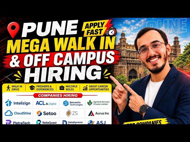 Pune Walk-In Drive 2026 | 9–19 September | Off Campus Hiring | Freshers & Experienced | IT Jobs